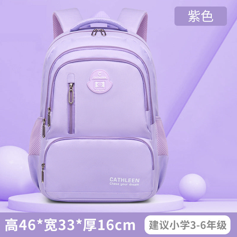 New school bags for primary and secondary school students, boys and girls, junior high school students, large-capacity backpacks, men's burden reduction, good things for school season