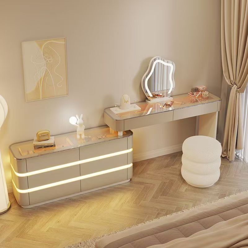 New arrival mirror dressing table for home bedroom classy sense chest all-in-one dressing table casual solid wood long dressing table