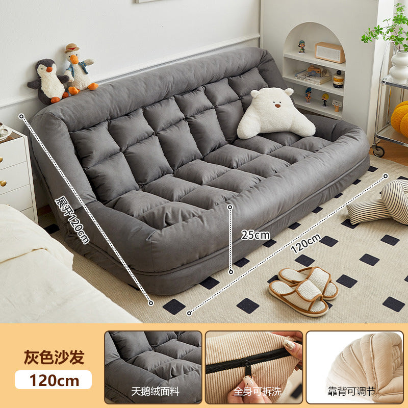 Beanbag sofa can lie down and sleep on the balcony, huge tatami double small apartment rental room human dog house