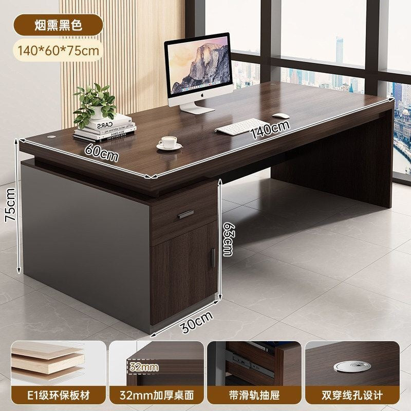 Modern home office desk computer table chair set - thickened desktop study desk - executive office writing desk