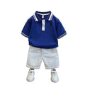 boys' short-sleeve t-shirt summer kids' half-sleeve top trendy cool boy's outfit baby casual two-piece set