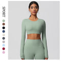 New women's barely-there outdoor running long sleeve t-shirt - compression fit, brushed yoga top, quick-dry, breathable activewear for sports and fitness