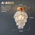 European-style light luxury american crystal small ceiling light for living room, hallway, corridor, entryway, balcony - minimalist modern indoor pendant light
