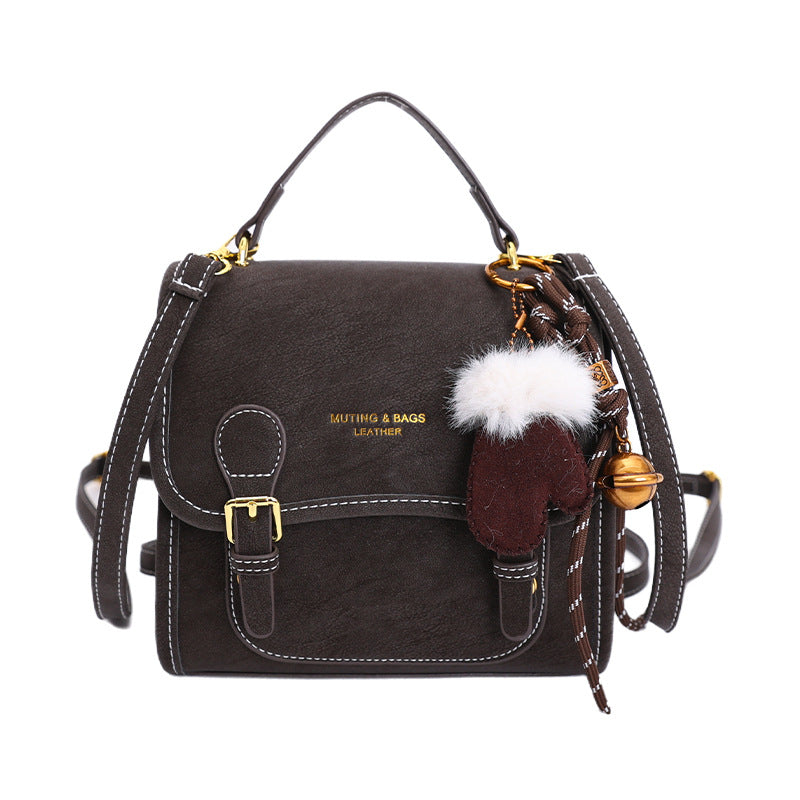 Vintage preppy backpack for women - 2025 new trendy versatile shoulder bag - student schoolbag, commuter bag, and casual bag