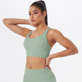 New women's seamless yoga tank top - criss-cross back, sports bra, fitness yoga wear, quick-dry, shock-absorbing sports bra