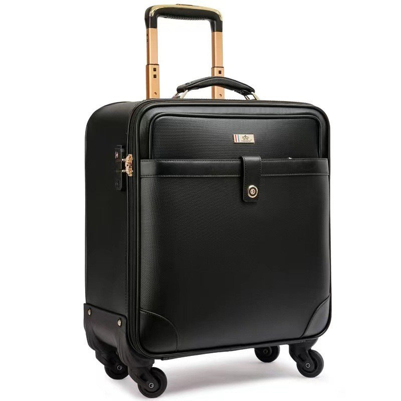 2024 new business suitcase small suitcase men's universal wheel 24 inch travel 18 light boarding case password box