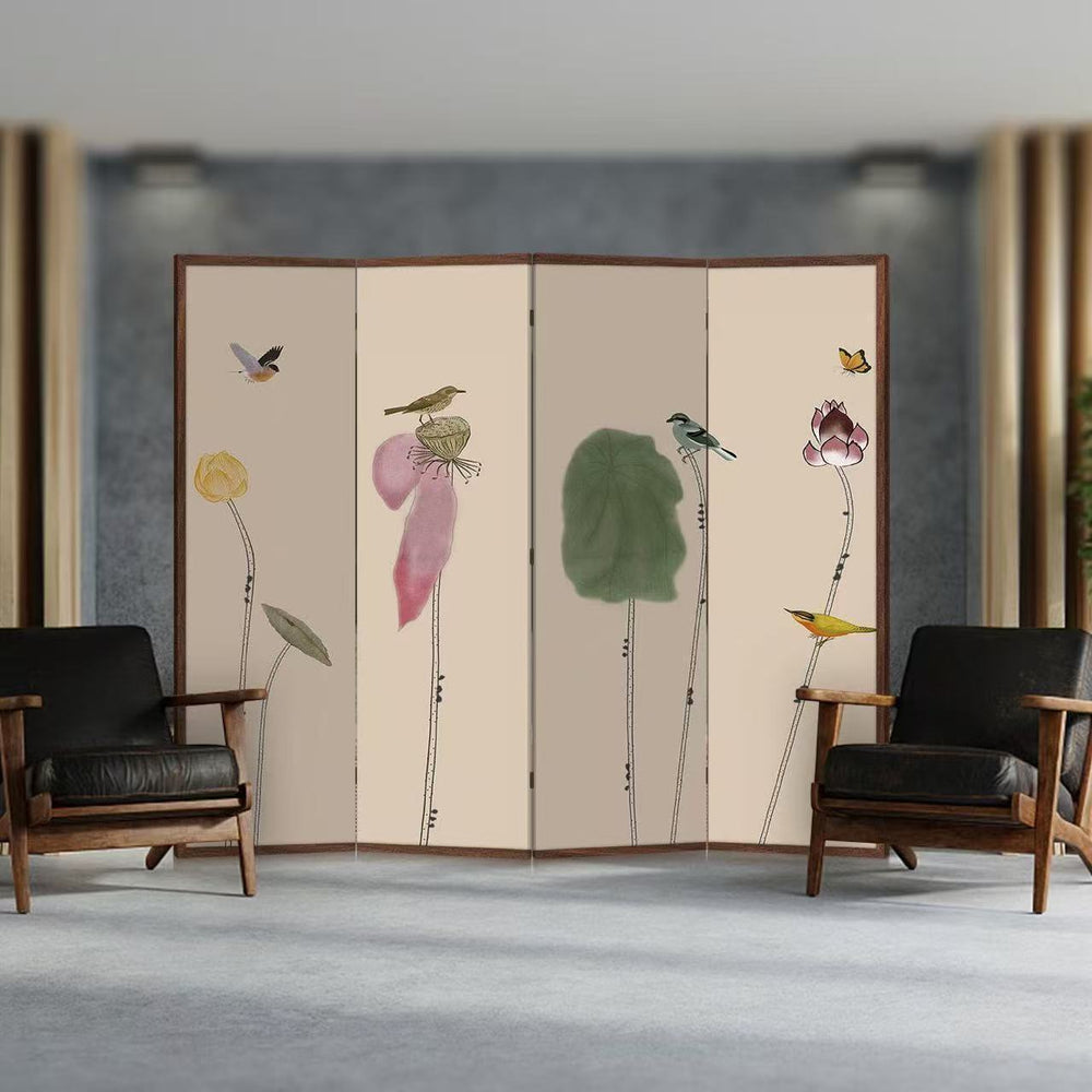 New chinoiserie screen partition office living room restaurant hotel tea room blocking simple modern foldablemovable folding screen