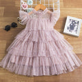 summer new girls' princess dress - sparkly sequin mesh tutu dress - korean style children's dress