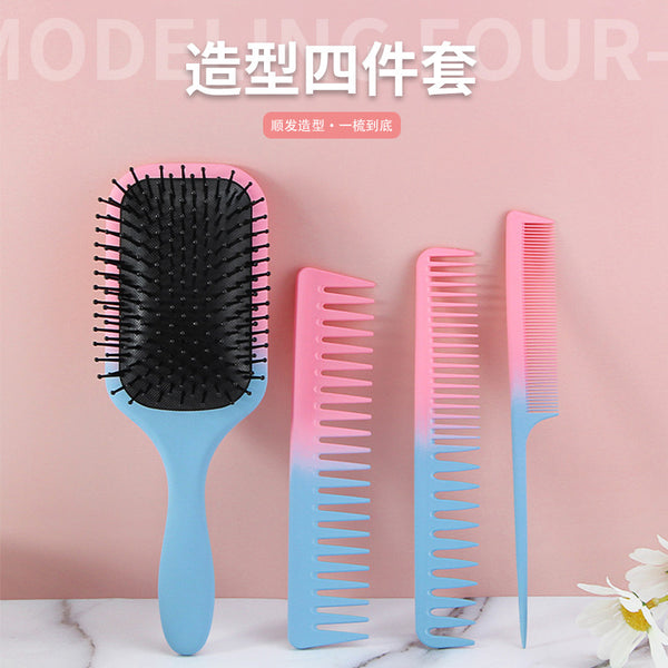 two-color hair salon airbag comb set hair salon household pointed tail disc hair styling smooth hair massage air cushion comb