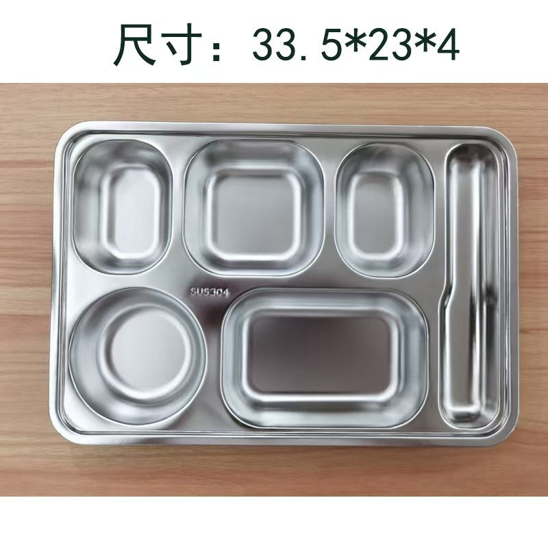 Here are a few options, depending on the specific nuance you want to convey:  **option 1 (focus on premium quality):**  "premium stainless steel dinner plates for home use - 304 stainless steel divided plates, perfect for cafeterias and serving dishes."