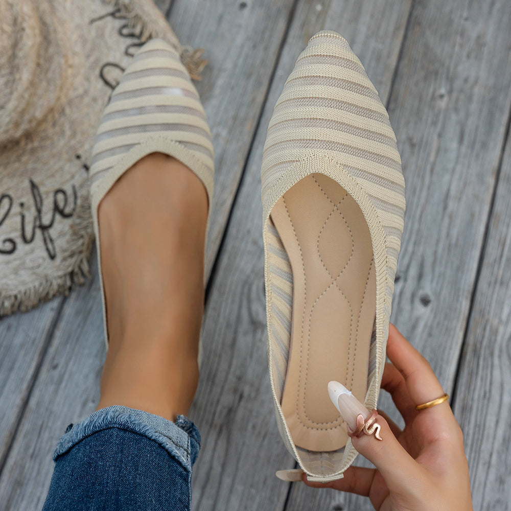 export knitted plus-size women's shoes:  spring/autumn new collection - comfortable, breathable, stylish, versatile casual flats