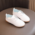 new autumn collection: low-top leather shoes for boys and girls - princess style, new british-inspired lace-up flats, baby black leather shoes