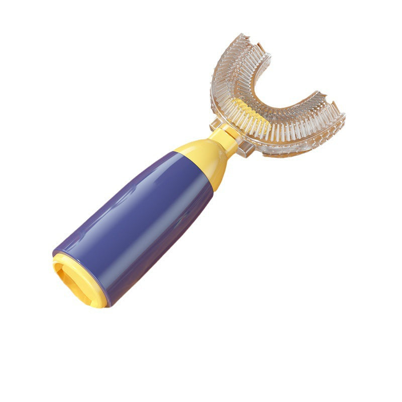 Children's u-shaped toothbrush oral silicone soft-bristled toothbrush oral cleaning baby toothbrush infant brushing artifact