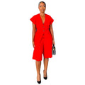 European and american cross-border women's fashion  autumn/winter new arrival: elegant v-neck sleeveless vest top and wide-leg cropped pants two-piece set
