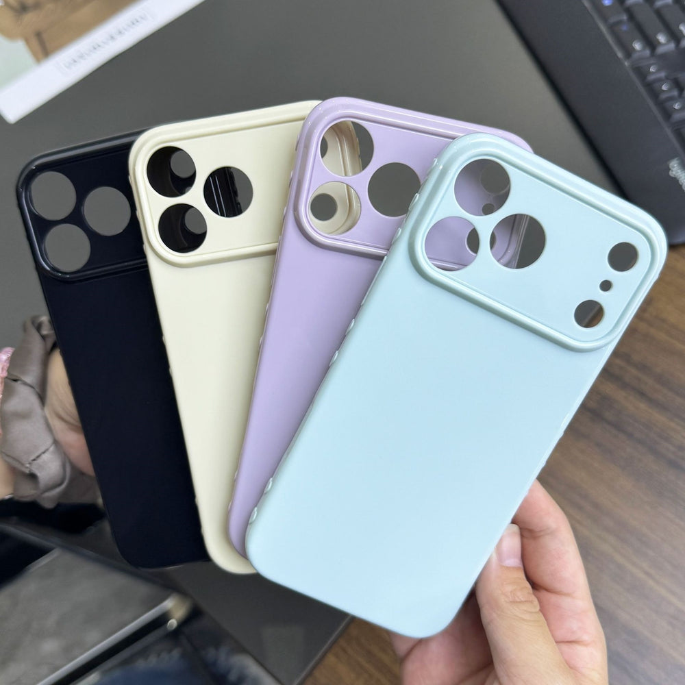 Suitable for iphone17 pure color bubble heart shell mobile phone case apple 16prom side heart shaped tpu mobile phone case