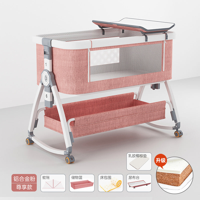 Baby crib - portable, foldable, multi-functional bassinet - newborn & toddler convertible bed