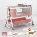 Aluminum alloy cherry blossom powder + coconut palm latex mat + storage basket + mosquito net + nursing table + bed surround
