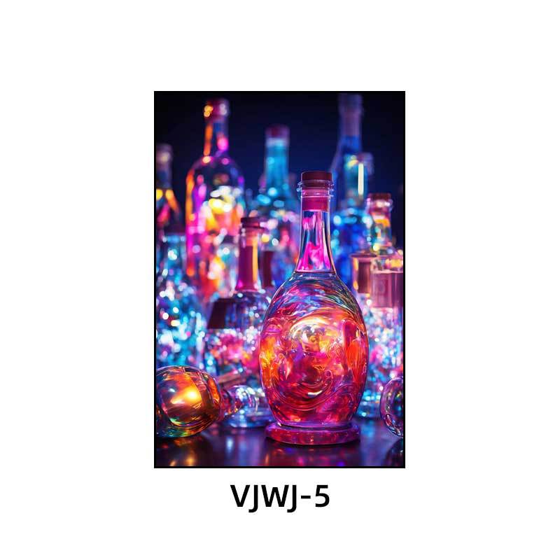 Bar KTV box decoration hanging pictures Cocktail bottle clear bar atmosphere music dining bar Bistro decoration painting