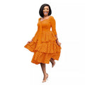 D117t european and american clothing  foreign trade plus size cross-border dress slimming polka dot african dress mother's wear