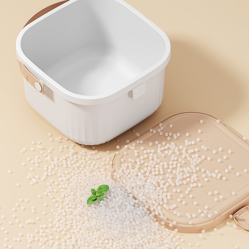 Children's toy storage bucket Household large-capacity assembled building block storage box Plastic handle with lid storage finishing box