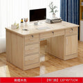 Office desk with lock, workstation with drawers, desk and chair set for employees, home desktop minimalist computer desk
