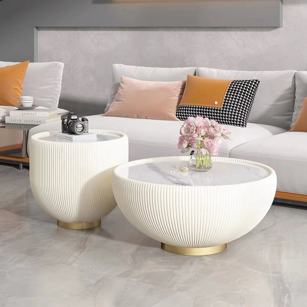 Accessible luxury modern slate coffee table extremely casual designer furniture scandinavian living room small apartment round size bowl coffee table