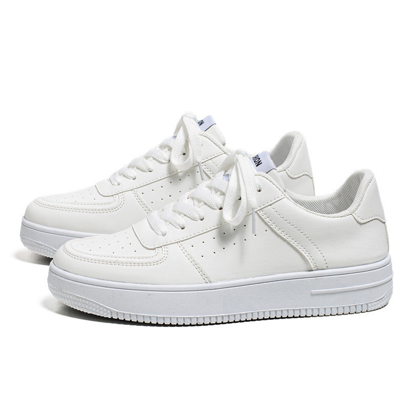 Men's skate shoes - spring 2026 new collection: breathable, athletic, casual mesh sneakers for teens - trendy, versatile, solid color white sneakers for men