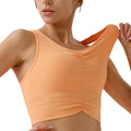 environmental-friendly sports bra with chest pad tight back yoga bra pleated ribbed fitness sports intimates