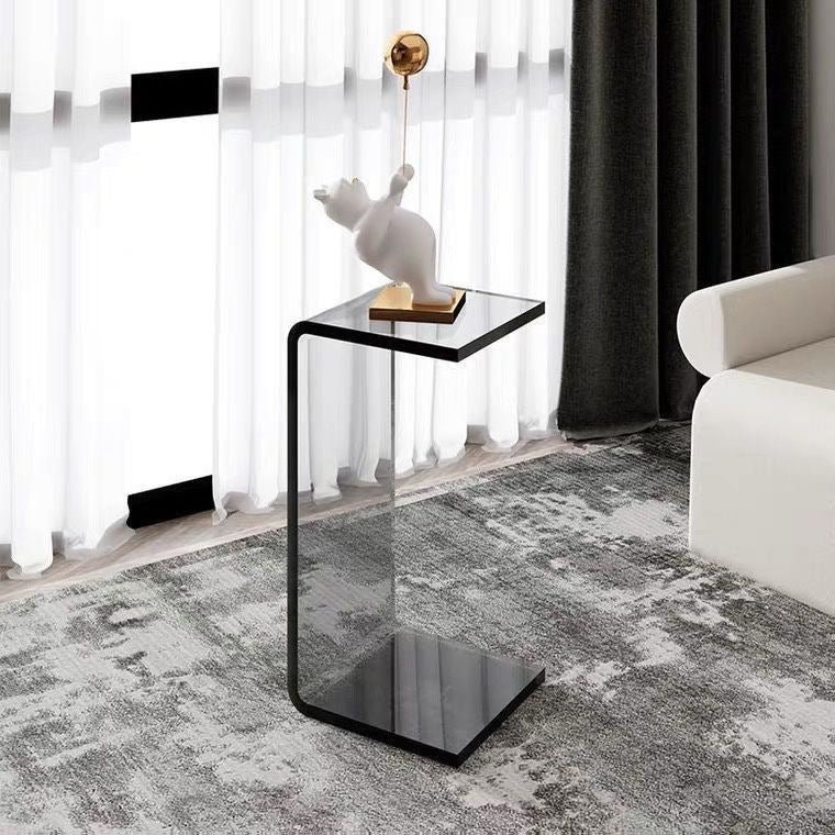 Accessible luxury acrylic side table sofa small side table casual living room popular bay window coffee table scandinavian bedroom transparent corner table