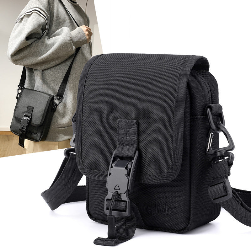 New men's shoulder bag fashionable casual men's bag anti-splashing Oxford cloth messenger bag trendy simple small bag delivery