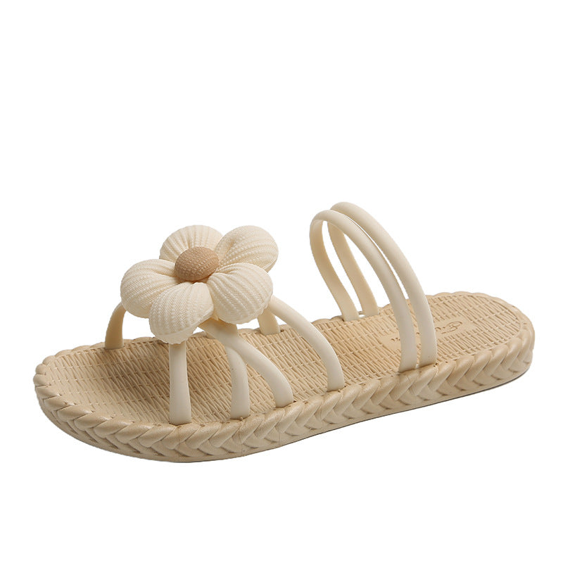 Summernew arrival women's easiest for matchflats two-wear sandals and slippers beach fashion flower sandals and slippers women's outwear slippers women