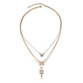Butterfly love necklace wholesale fashionnew arrivalstylish jewelry key pendant multi-layer women's street photography crystal sweater chain