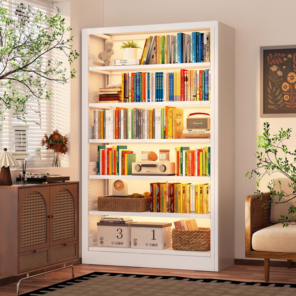 Home library steel bookshelf floor-standing storage rack children's bookcase picture book rack living room casual iron storage rack