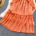 Beach vacation style cami dress - women's summer 3d floral ruffle hem bodycon maxi dress - unique, beautiful, and effortlessly chic