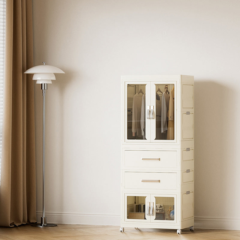 Children's Wardrobe Bedroom Household Storage Cabinet Baby Storage Box Toy Clothes Storage Box Plastic Folding Locker