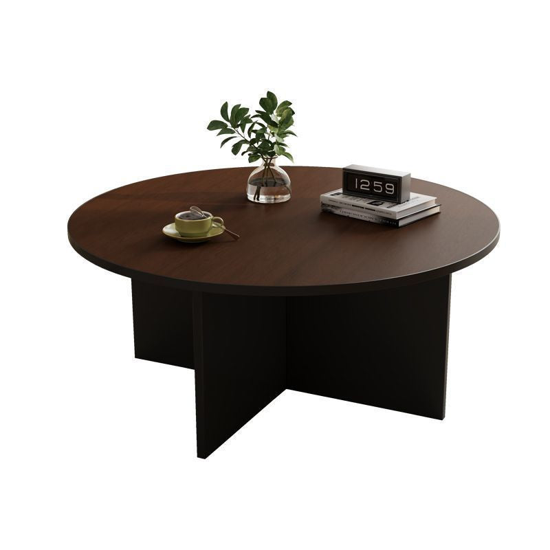 Small round table casualscandinavian round tea table design living room small apartment bedroom modern coffee table artificial board without frame
