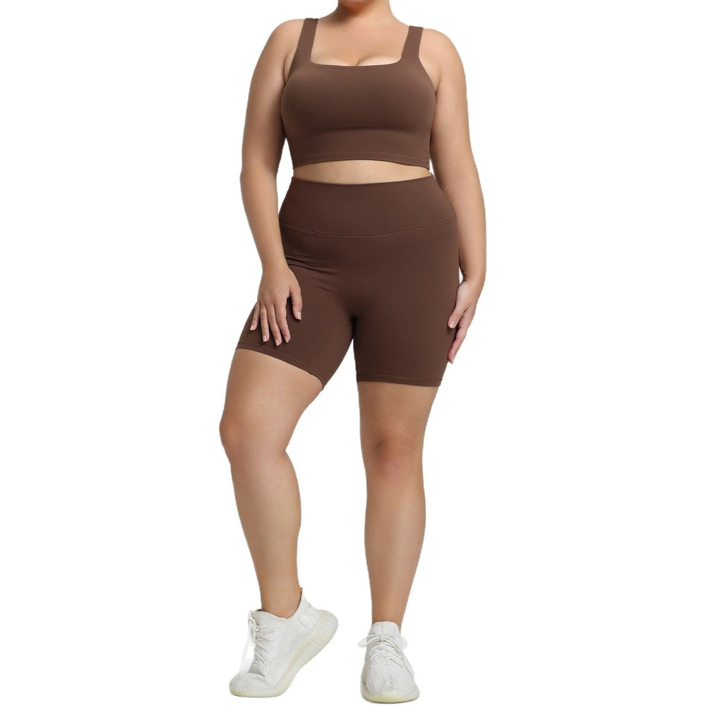 plus size lycra yoga clothes suit high elastic naked tight sportswear women's lulu same style fitness clothes suit