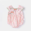 Summergirlnew arrivalflorals short-sleeved butt-covering korean stylenew arrivalbaby girl cute stylekids summer clothing rompers
