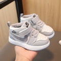Kids sneakers for boys and girls mid-top shadow gray sneakers winter second cotton shoes for men and women baby shoes soft bottom toddler shoes