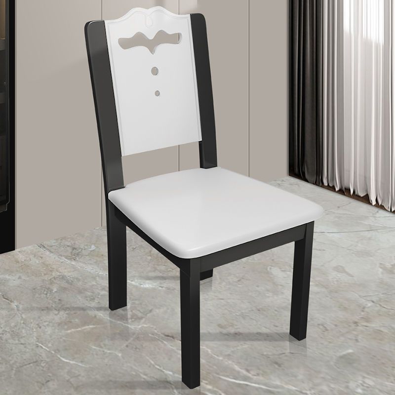 Solid wood chair durable chair dining chair for home rental house casualmahjong stool hotel black and white restaurant dining table and chairs