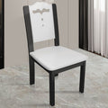 Solid wood chair durable chair dining chair for home rental house casualmahjong stool hotel black and white restaurant dining table and chair
