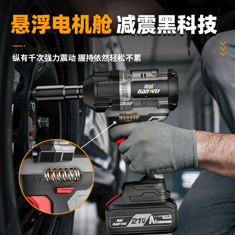 Wholesale nanwei 800n electric wrench heavy duty lithium battery air cannon high torque brushless impact wrench power tools