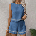 Women's summer casual outfit set - fashionable and minimalist ladies' vacation set - loose fit - new for