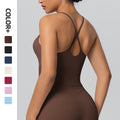 New arrival cross-border pure color double-sided nylon cross back tight sports intimates running fitness yoga wear tops for women