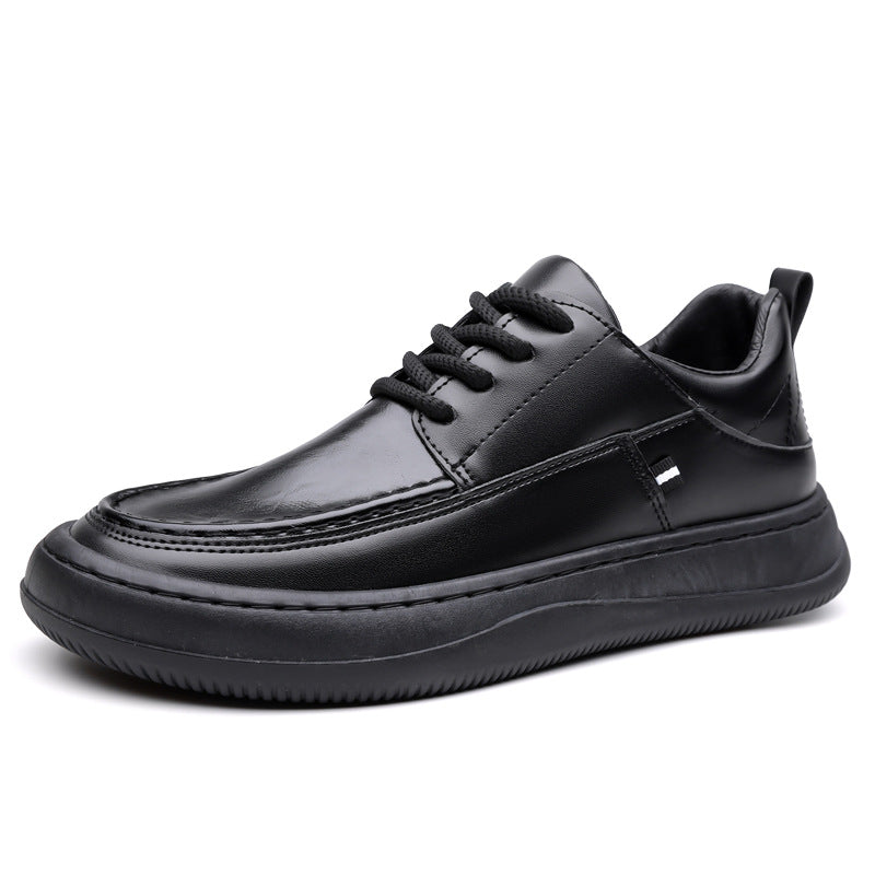 2025 new men's autumn soft-soled lightweight anti-slip casual shoes - versatile, breathable, trendy british style leather shoes for men