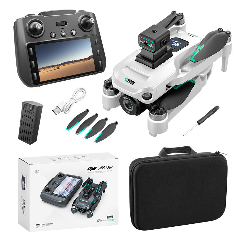 s159 brushless gps smart positioning drone with remote control and screen, quadcopter aerial photography remote control aircraft