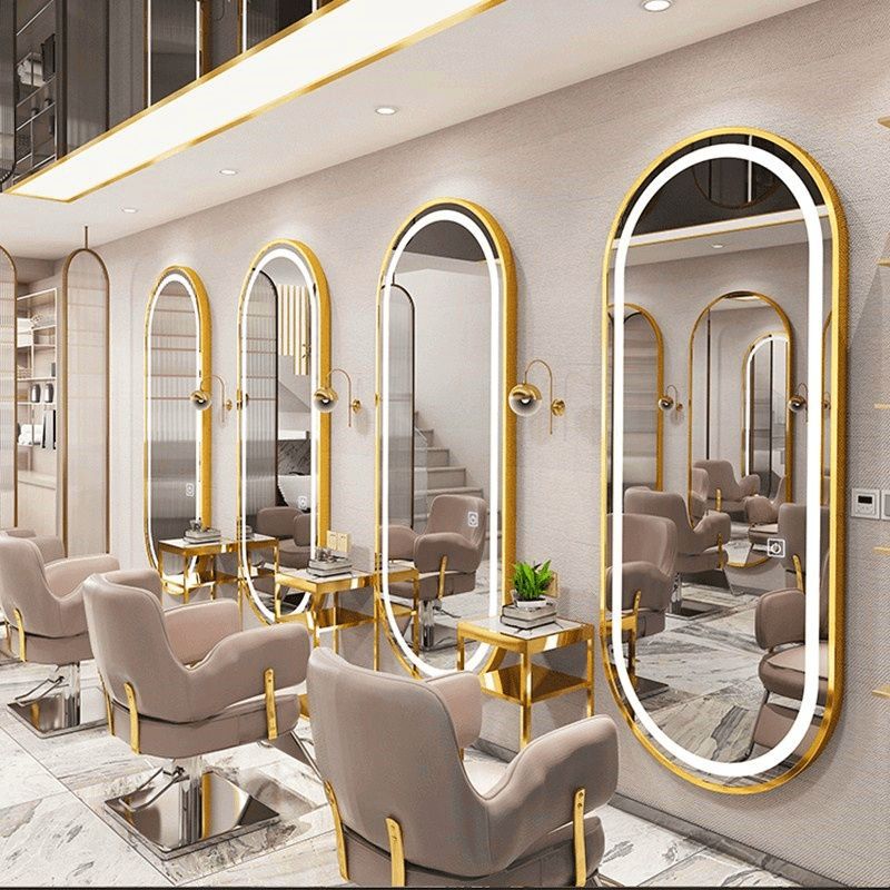 Hairdressing mirror, hair salon special, hair salon mirror, popular led single-sided luminous wall-mounted smart mirror