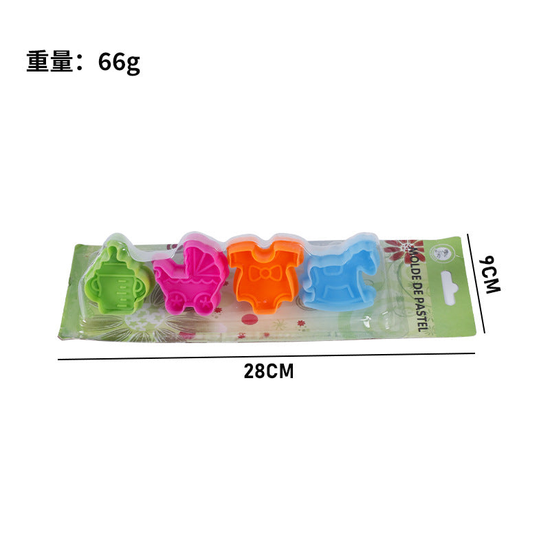 cookie mold press-type baking cookie tool food grade creative food supplement diy cookie shaping mold