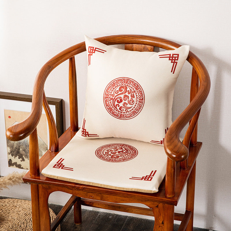 New chinoiserie guochao cushion pillow tea table cushion living room sofa taishi chair armchair backrest for home cushion cushion