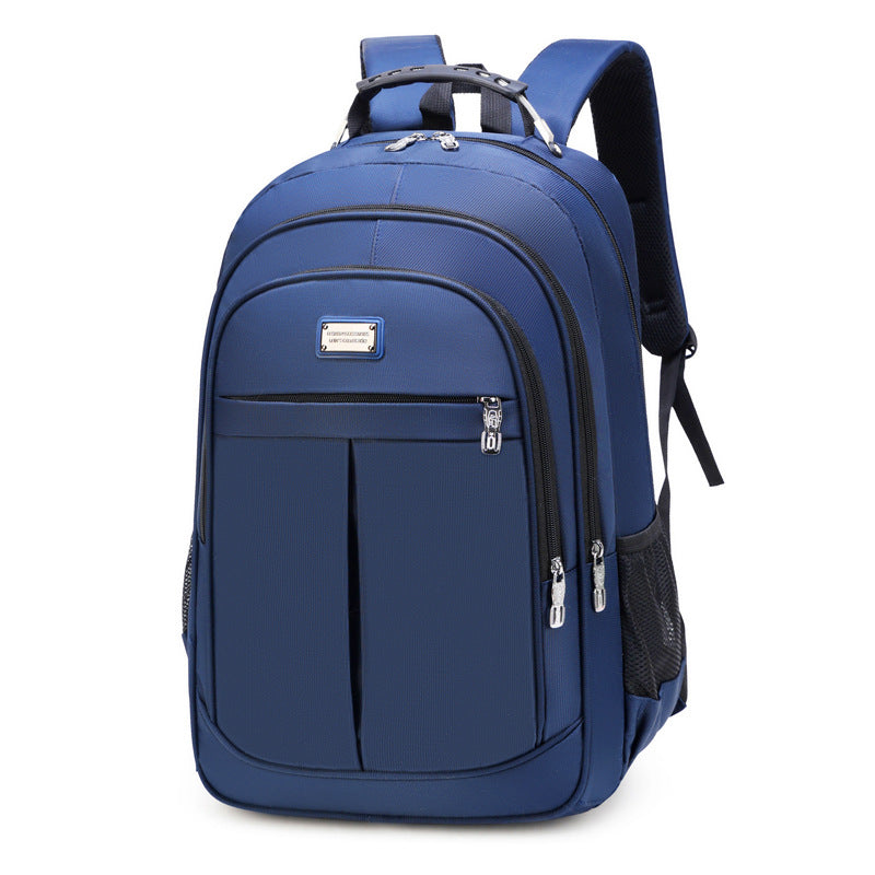 Outdoor new large-capacity men's schoolbag, student print logo backpack, computer commute, business travel backpack